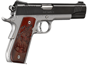Kimber Mfg Inc 3000233 10mm 8+1 5″ Front Serrations Stainless Steel Slide Satin Silver Round Heel Rosewood Grip Kimber Mfg Inc 3000233 10mm 8+1 5″ Front Serrations Stainless Steel Slide Satin Silver Round Heel Rosewood Grip