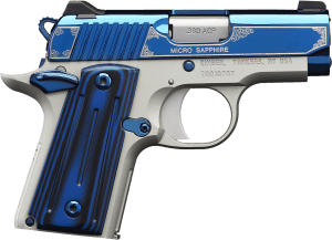 Kimber Mfg Inc 3300090 Micro Sapphire NS 380 ACP 7+1 2.75″ Polished Bright Blue PVD Coating Cut Scroll Engraving and Border Stainless Steel Thin blue/black ball-milled G-10 Grip Kimber Mfg Inc 3300090 Micro Sapphire NS 380 ACP 7+1 2.75″ Polished Bright Blue PVD Coating Cut Scroll Engraving and Border Stainless Steel Thin blue/black ball-milled G-10 Grip