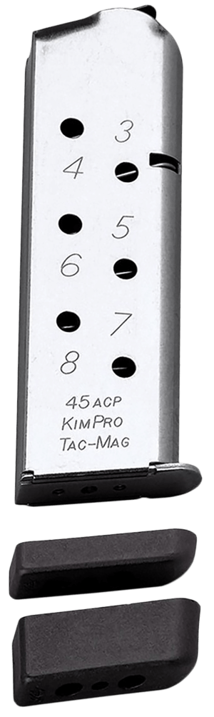 Kimber Mfg Inc 1100721A Tac-Mag 8rd 45 ACP Silver Stainless Steel Kimber Mfg Inc 1100721A Tac-Mag 8rd 45 ACP Silver Stainless Steel