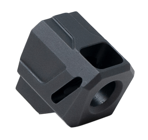 Faxon Firearms FFPACOMPSSMP01 EXOS-524 Compensator for M&P Shield/Shield Plus Anodized Aluminum 1/2″x28 Threads 1.10″ OAL 9mm
