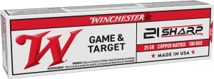Winchester Ammo S21SLF USA  21Sharp 25gr Copper Matrix 100 Per Box/20 Case
