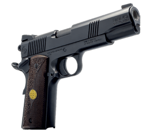 Dickinson LLC DCKSN45BB 1911 Adam 45 ACP 5ā³ Black Steel Barrel Serrated Aluminum Slide & Steel Frame Wood Grip Dickinson LLC DCKSN45BB 1911 Adam 45 ACP 5ā³ Black Steel Barrel Serrated Aluminum Slide & Steel Frame Wood Grip
