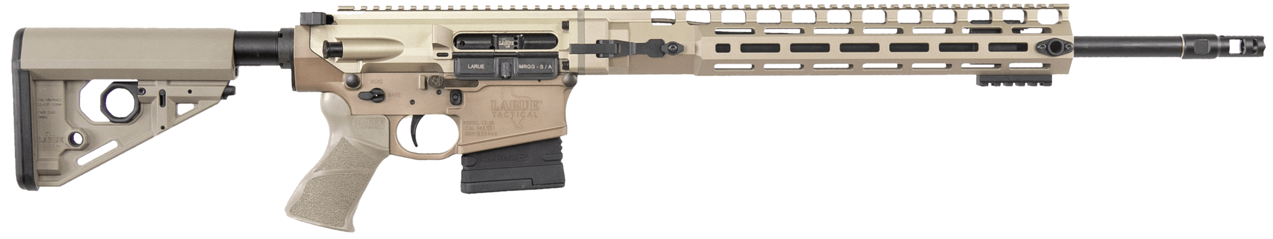 Larue Tactical LTMRGGS308W20FDELC LT10 MRGG MLOK 308 10+1 20″ Stealth Fluted Barrel FDE Right Hand Larue Tactical LTMRGGS308W20FDELC LT10 MRGG MLOK 308 10+1 20″ Stealth Fluted Barrel FDE Right Hand