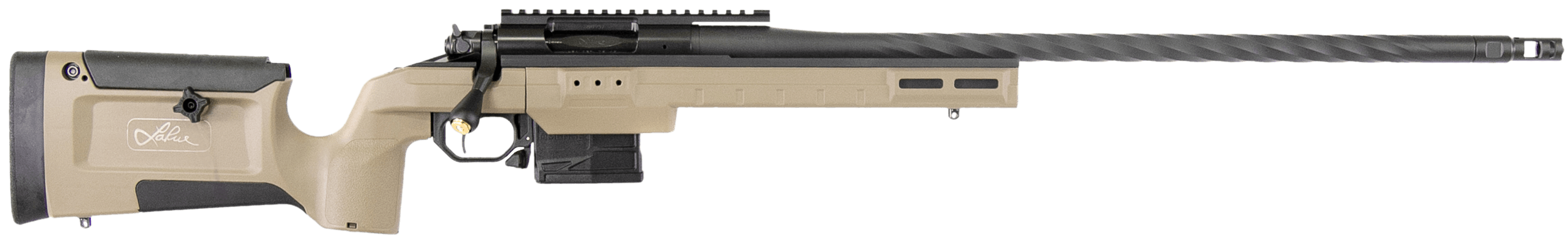 Larue Tactical LTKRGSIETE65PRC24FDE Siete Magnum 6.5 PRC 3+1 24″ Sendero Fluted Barrel FDE Right Hand Larue Tactical LTKRGSIETE65PRC24FDE Siete Magnum 6.5 PRC 3+1 24″ Sendero Fluted Barrel FDE Right Hand