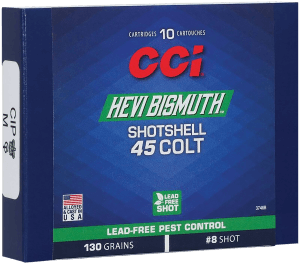 CCI 3746B Pest Control HEVI-Bismuth 45Colt 130gr Shotshell #8 Shot 10 Per Box/20 Case CCI 3746B Pest Control HEVI-Bismuth 45Colt 130gr Shotshell #8 Shot 10 Per Box/20 Case