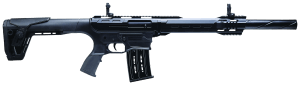 Charles Daly 930411 AR-12A  12 Gauge Semi-Auto 3″ 5+1 18.50″ Black Steel Barrel  Black Picatinny Rail Aluminum Receiver  Black Adj w/Pistol Grip Synthetic Stock
