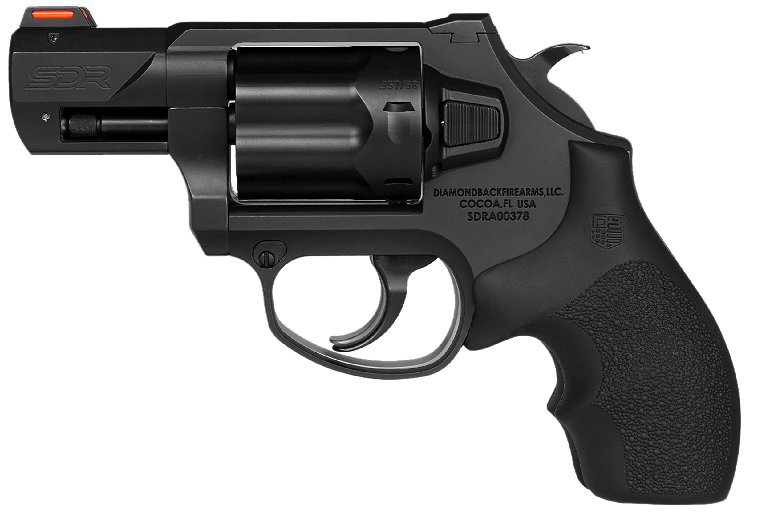 Diamondback DB0700S001 SDR 357 Mag/38 Special +P 6rd 2″ Hogue Black Rubber w/ Diamondback Logo Grip Diamondback DB0700S001 SDR 357 Mag/38 Special +P 6rd 2″ Hogue Black Rubber w/ Diamondback Logo Grip