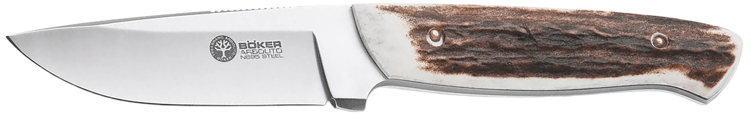 Boker 02BA319H Stag Hunter 3.50″ Drop Point Plain N695 Blade 4″ Rugged Stag Handle Boker 02BA319H Stag Hunter 3.50″ Drop Point Plain N695 Blade 4″ Rugged Stag Handle