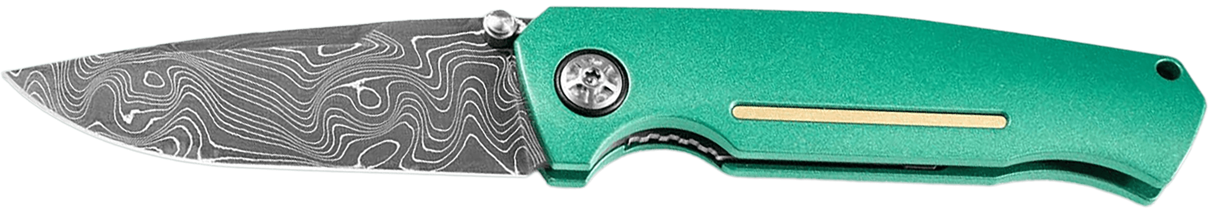 Boker 111102DAM 3.22″ Drop Point Plain Damascus Blade Green Aluminum Handle Boker 111102DAM 3.22″ Drop Point Plain Damascus Blade Green Aluminum Handle