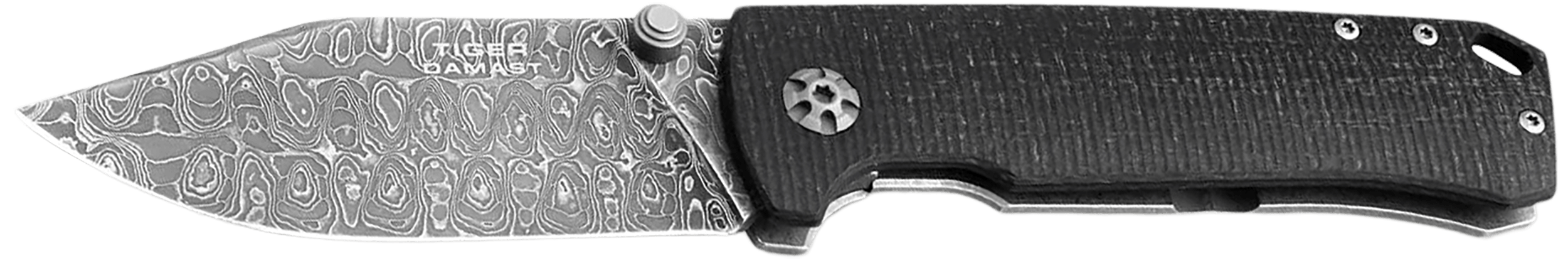 Boker 111103DAM Tiger-Damast Pocket 3.35″ Damascus Blade Micarta Handle Boker 111103DAM Tiger-Damast Pocket 3.35″ Damascus Blade Micarta Handle