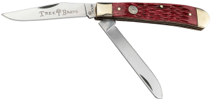Boker 110825 Trapper 2.0 Clip Point/Spey Plain D2 Steel Blade Red Jigged Bone Handle Boker 110825 Trapper 2.0 Clip Point/Spey Plain D2 Steel Blade Red Jigged Bone Handle