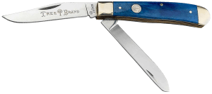 Boker 110828 Trapper 2.0 Clip Point/Spey Plain D2 Steel Blade Blue Jigged Bone Handle Boker 110828 Trapper 2.0 Clip Point/Spey Plain D2 Steel Blade Blue Jigged Bone Handle