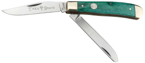 Boker 110829 Trapper 2.0 Clip Point/Spey Plain D2 Steel Blade Smooth Green Bone Handle Boker 110829 Trapper 2.0 Clip Point/Spey Plain D2 Steel Blade Smooth Green Bone Handle