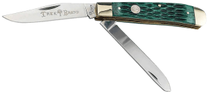 Boker 110831 Trapper 2.0 Clip Point/Spey Plain D2 Steel Blade Green Jigged Bone Handle Boker 110831 Trapper 2.0 Clip Point/Spey Plain D2 Steel Blade Green Jigged Bone Handle