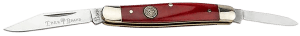 Boker 110844 Pen Knife Traditional Pen/Spear Plain D2 Steel Blade Smooth Red Bone Handle