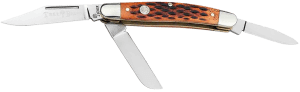 Boker 110852 Stockman Traditional Medium Clip Point/Sheepsfoot/Spey Plain D2 Steel Blade Brown Jigged Bone Handle Boker 110852 Stockman Traditional Medium Clip Point/Sheepsfoot/Spey Plain D2 Steel Blade Brown Jigged Bone Handle