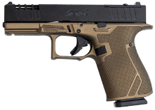 Great Lakes Firearms GL19BRZ Striker Compact Frame 9mm Luger 15+1 4" Black Nitride Steel Barrel Black Cerakote Serrated w/Slide Cuts Steel Slide Bronze Cerakote Polymer Frame & Grip Ambidextrous