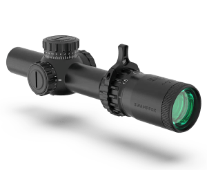 Swampfox Optics THK14241GF Tomahawk II Black 1-4x 24mm 30mm Tube Bright Fiber Optic Green Reticle Swampfox Optics THK14241GF Tomahawk II Black 1-4x 24mm 30mm Tube Bright Fiber Optic Green Reticle