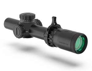 Swampfox Optics THK16241GF Tomahawk II Black 1-6x 24mm 30mm Tube Bright Fiber Optic Green Reticle Swampfox Optics THK16241GF Tomahawk II Black 1-6x 24mm 30mm Tube Bright Fiber Optic Green Reticle