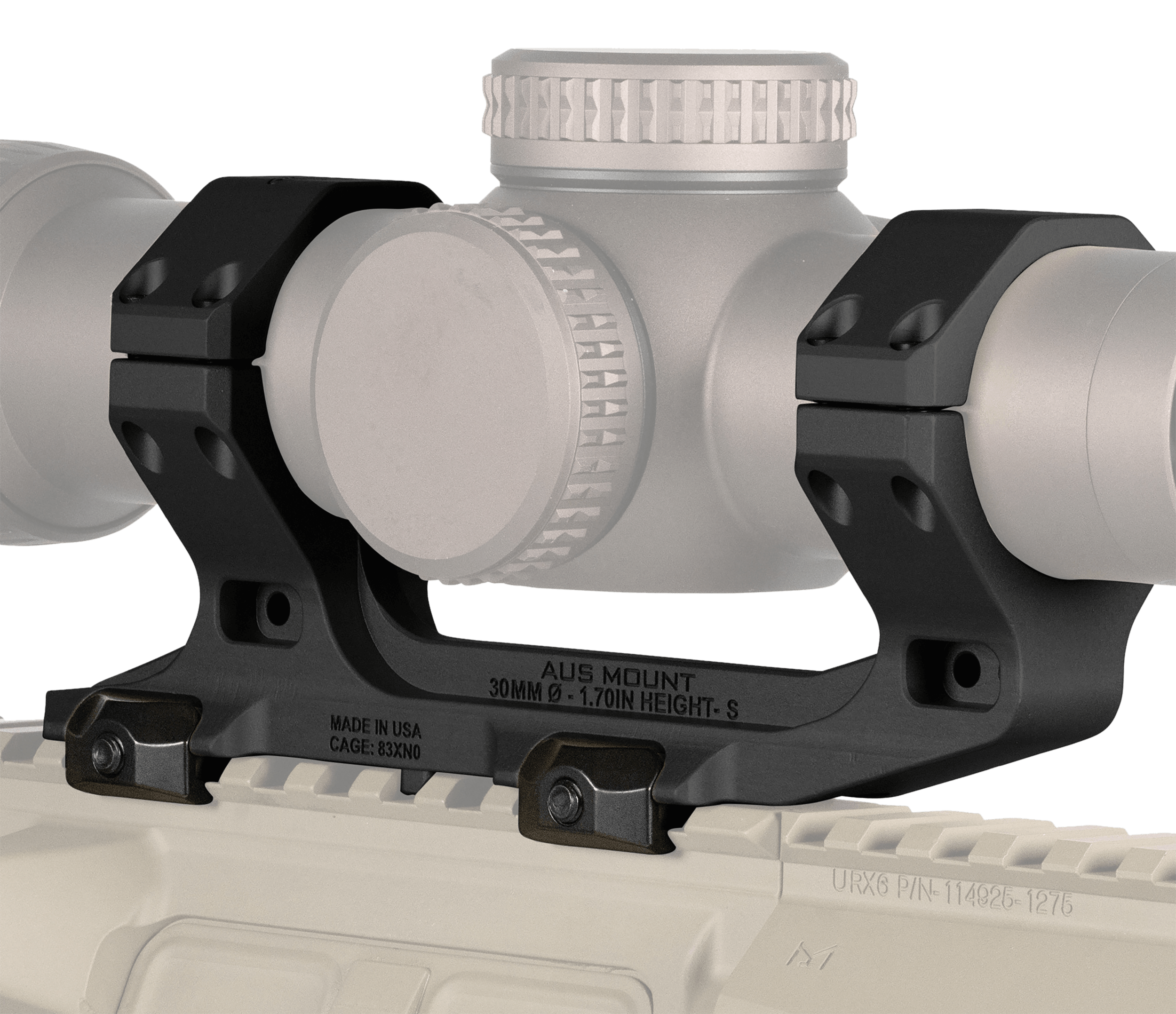 Reptilia LLC 100238 AUS Optic Mount Black 7075-T6 Aluminum 30mm Tube Mil-Spec 1913 Picatinny Rail Mount Reptilia LLC 100238 AUS Optic Mount Black 7075-T6 Aluminum 30mm Tube Mil-Spec 1913 Picatinny Rail Mount