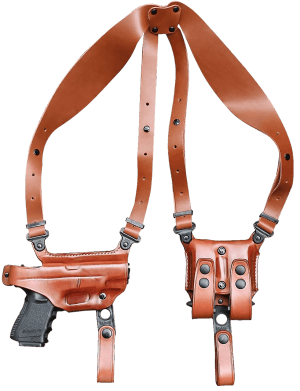 1791 Gunleather NSS2.4CBRHR Optic Ready Shoulder Horizontal Brown Fits Sig P320 Right Hand