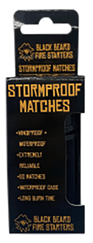 Black Beard Fire Starters MAT Stormproof Matches Black/Red 3″ Long 20 Matches Black Beard Fire Starters MAT Stormproof Matches Black/Red 3″ Long 20 Matches