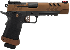 Kimber Mfg inc 3500052 2K11 Target (OR)  45 ACP 17+1 5″ High Polished w/ Coyote PVD  Brush Polish Flats w/ DLC Coating Stainless Steel Slide Aluminum Grip