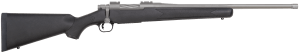Mossberg 28259 Patriot Full Size 450 Bushmaster 4+1 20" Stainless Cerakote Fluted Threaded Barrel Drilled & Tapped Stainless Cerakote Receiver Black Fixed Synthetic Stock