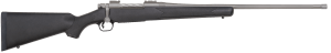 Mossberg 28261 Patriot Full Size 7mm PRC 3+1 24" Stainless Cerakote Fluted Threaded Barrel Drilled & Tapped Stainless Cerakote Receiver Black Fixed Synthetic Stock