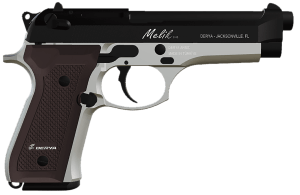 Derya Firearms 15LTTMELIK9TR Melik 9mm 15+1 4.90ā³ Black Melonite Steel Barrel Black Melonite Serrated Steel Slide Silver Anodized Aluminum Frame Dark Walnut Grip Derya Firearms 15LTTMELIK9TR Melik 9mm 15+1 4.90ā³ Black Melonite Steel Barrel Black Melonite Serrated Steel Slide Silver Anodized Aluminum Frame Dark Walnut Grip