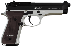 Derya Firearms 10LTTMELIK9TR Melik 9mm 10+1 4.90ā³ Black Melonite Steel Barrel Black Melonite Serrated Steel Slide Silver Anodized Aluminum Frame Dark Walnut Grip Derya Firearms 10LTTMELIK9TR Melik 9mm 10+1 4.90ā³ Black Melonite Steel Barrel Black Melonite Serrated Steel Slide Silver Anodized Aluminum Frame Dark Walnut Grip