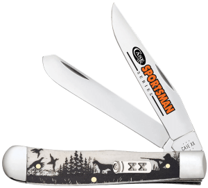 Case 81224 Trapper Sportsman Folding Clip Point/Spey Plain Mirror Polished Tru-Sharp SS Blade/Bird Dog Hunter Embellished Natural Bone Handle Case 81224 Trapper Sportsman Folding Clip Point/Spey Plain Mirror Polished Tru-Sharp SS Blade/Bird Dog Hunter Embellished Natural Bone Handle
