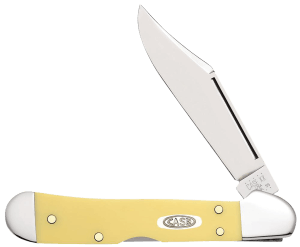 Case 30116 CopperLock Mini 2.72″ Folding Clip Point Plain Mirror Polished Carbon Steel Blade Yellow Synthetic Handle Case 30116 CopperLock Mini 2.72″ Folding Clip Point Plain Mirror Polished Carbon Steel Blade Yellow Synthetic Handle