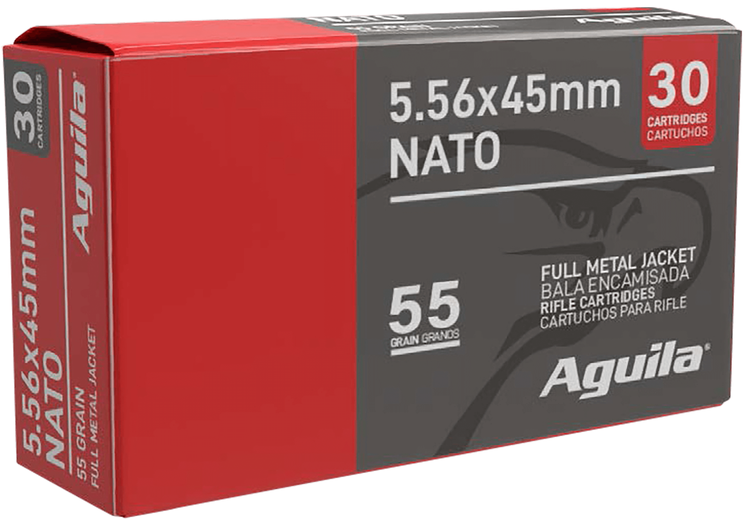 Aguila 1E556155 5.56NATO 55gr Full Metal Jacket 450rd Box Aguila 1E556155 5.56NATO 55gr Full Metal Jacket 450rd Box