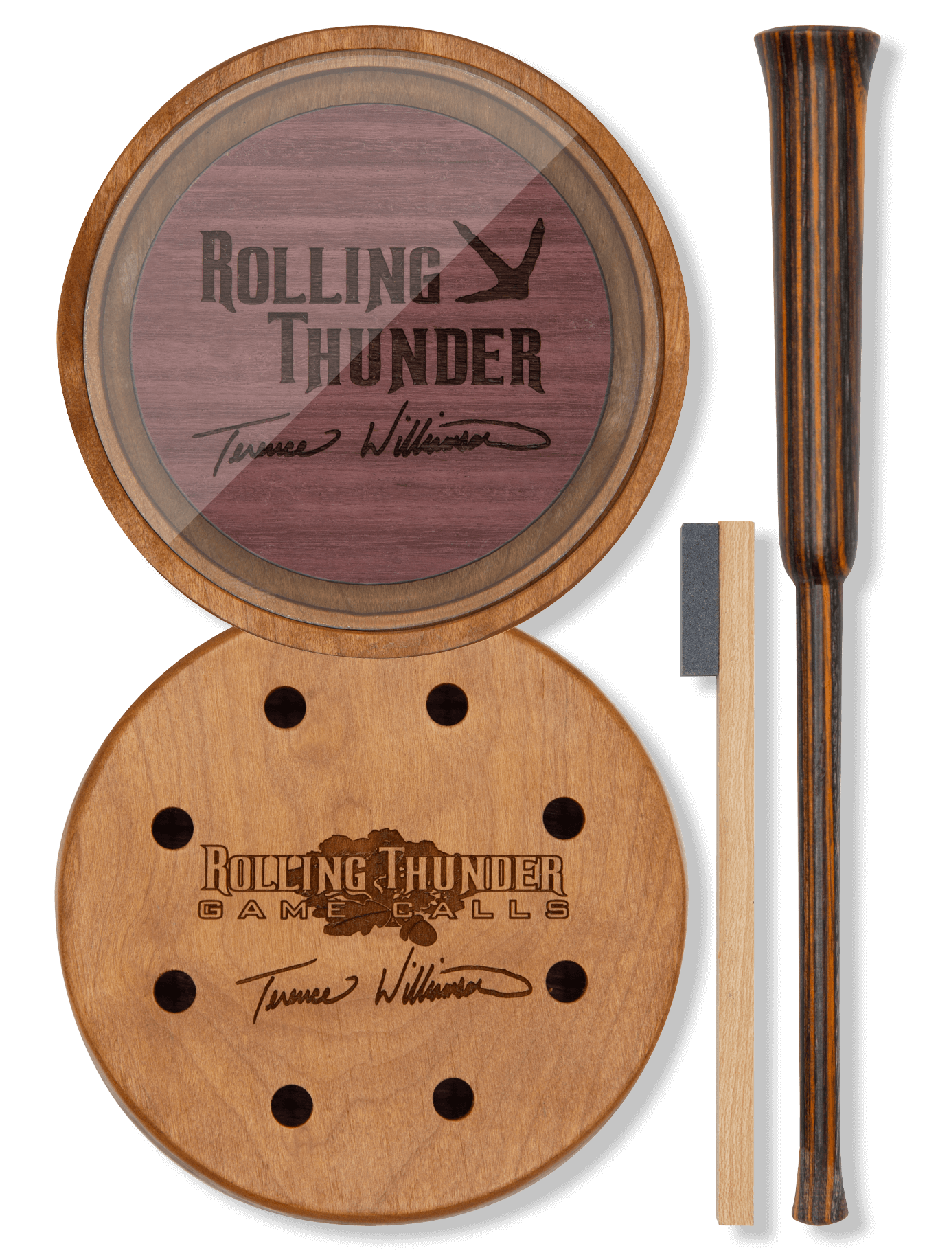 Rolling Thunder Game Call TCP-TW1 Terence Williamson Pot Calls & Strikers Attracts Turkey Species Rolling Thunder Game Call TCP-TW1 Terence Williamson Pot Calls & Strikers Attracts Turkey Species