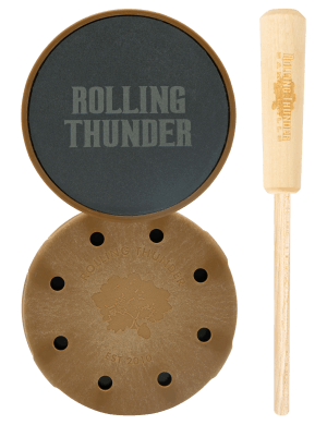 Rolling Thunder Game Call TCP-TDS Thunderdome Pot Calls & Strikers Attracts Turkey Species Hickory/Slate Rolling Thunder Game Call TCP-TDS Thunderdome Pot Calls & Strikers Attracts Turkey Species Hickory/Slate