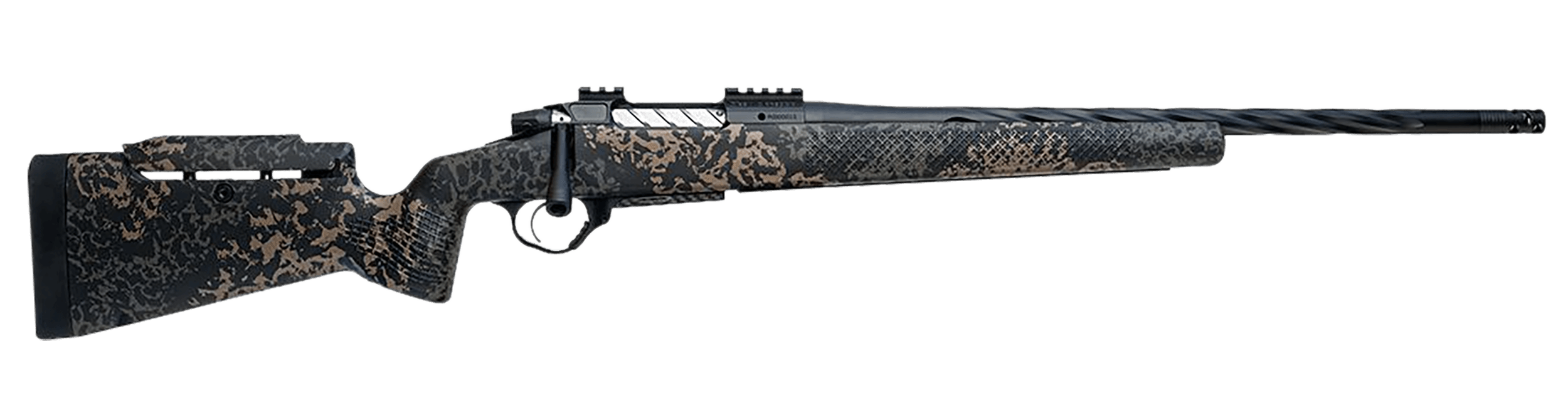 Seekins Precision 0011710273-F Havak PH3 7mm BC 22" Black Fluted Threaded Barrel Black Picatinny Rail Steel Receiver Adj Cheek Riser Woodland Shadow Synthetic Stock