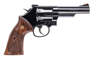 Smith & Wesson 14046 Model 19  K-Frame 357 Mag 6rd 4.25″ Blued Carbon Steel Barrel  Cylinder & Frame  Checkered Wood Grip  No Safety