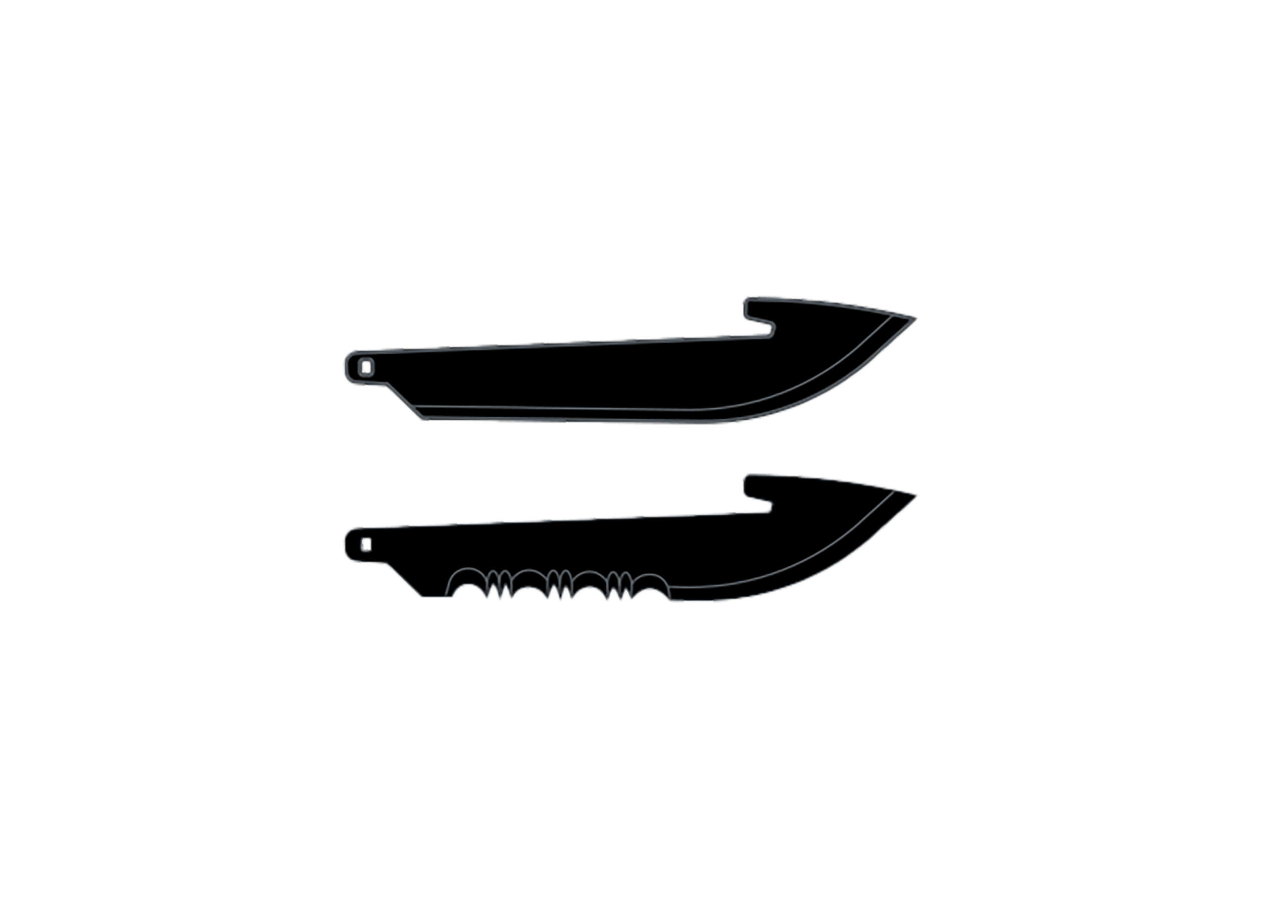 Outdoor Edge RRC25K6C Replacement Blades Drop Point 2.50" 420J2 SS Blade 6 Blades