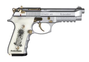 Girsan 391088 Regard MC Liberador 9mm Luger 18+1 4.90ā³ Stainless Steel Barrel Mirror-Polished Serrated Stainless Steel Slide Chrome w/Gold Accents Stainless Steel Frame w/Beavertail & Picatinny Rail Pearl Engraved w/Santa Muerte Grip Girsan 391088 Regard MC Liberador 9mm Luger 18+1 4.90ā³ Stainless Steel Barrel Mirror-Polished Serrated Stainless Steel Slide Chrome w/Gold Accents Stainless Steel Frame w/Beavertail & Picatinny Rail Pearl Engraved w/Santa Muerte Grip