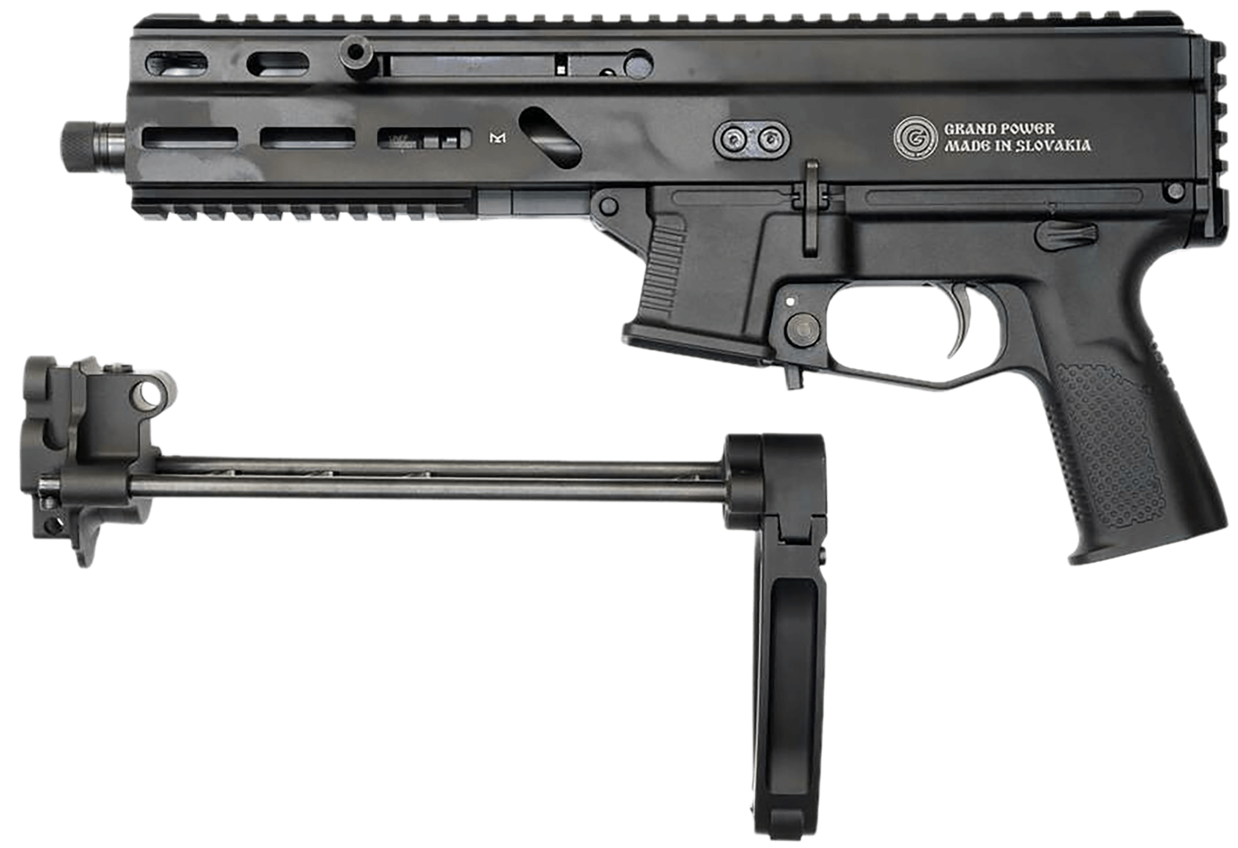 Global Ordnance LLC 197892004855 Grand Power Stribog SP10A3 10mm Auto 8″ Black PDW Tailhook Brace Global Ordnance LLC 197892004855 Grand Power Stribog SP10A3 10mm Auto 8″ Black PDW Tailhook Brace