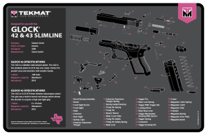 TekMat TEKR17GLOCKG3PNK Glock Gen 3 Cleaning Mat Pink Rubber 11" x 17"