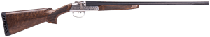 ATI ATIGKOF20RP26 Road Agent Prime 20 Gauge Break Open 2rd 26″ Black Side By Side Barrel  Silver Engraved Aluminum Receiver  Fixed Turkish Walnut Stock