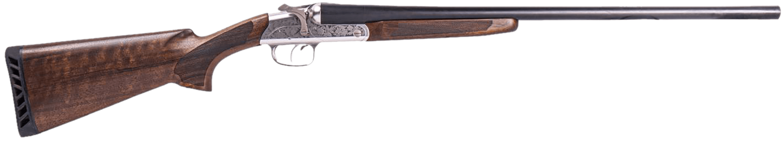 ATI ATIGKOF20RP26 Road Agent Prime 20 Gauge Break Open 2rd 26″ Black Side By Side Barrel Silver Engraved Aluminum Receiver Fixed Turkish Walnut Stock ATI ATIGKOF20RP26 Road Agent Prime 20 Gauge Break Open 2rd 26″ Black Side By Side Barrel Silver Engraved Aluminum Receiver Fixed Turkish Walnut Stock