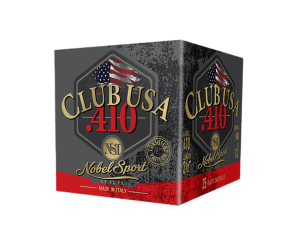 Nobel/Eurosports LLC ANS4129  Club USA 410Gauge 2.50″ 1/2oz 9Shot 25 Per Box/10 Case