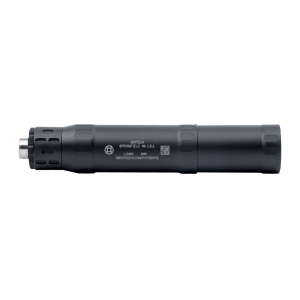 Gemtech 12711 Lunar-9  9mm Luger 1.40″ Black Hardcoat Anodized Aluminum 1/2″-28 tpi