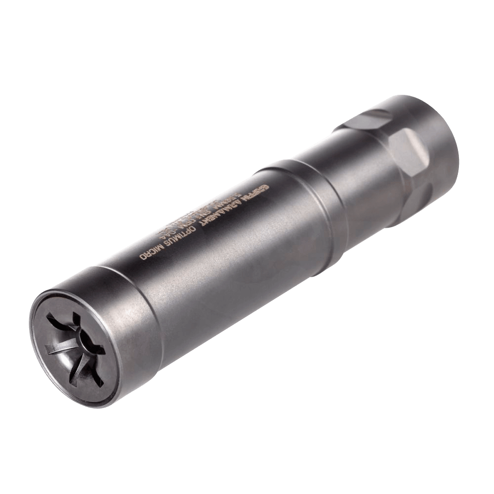 Griffin Armament GAOPM-W Optimus Micro 22 Cal (Rimfire) 1.10" 1/2"-28 tpi Black Nitride Stainless Steel Direct Thread Mount Included