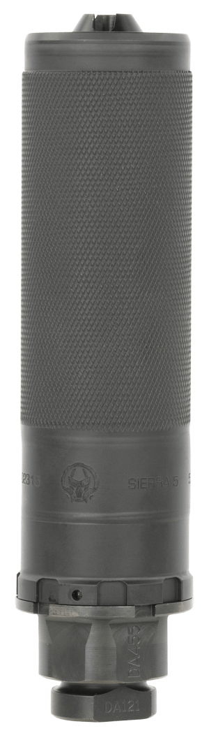 Dead Air SIERRA5XM Sierra-5  5.56mm 1.50″D 1/2″-28 tpi Thread Pattern Made of Stellite Baffles & Stainless Steel Tube with Black Cerakote Finish Includes Xeno Flash Hider & Mount