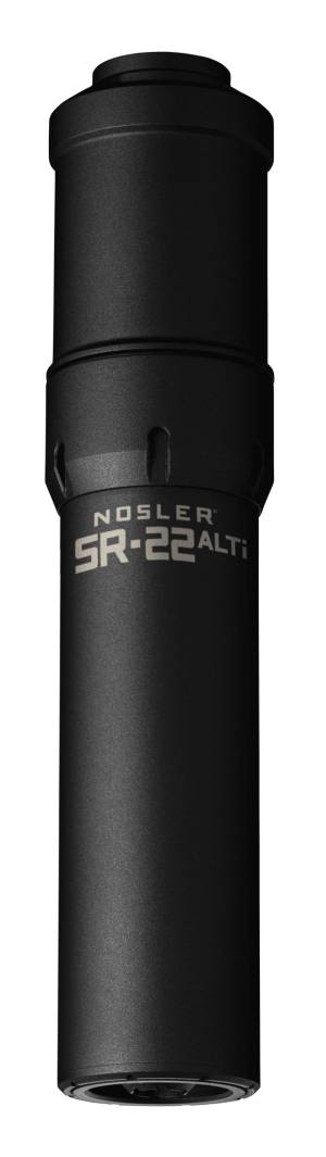 Nosler 90600 SR-22ALTI  22 Cal 1.74″D Black Finish Made of Aluminum Titanium with 1/2″ 28 tpi Thread Pattern