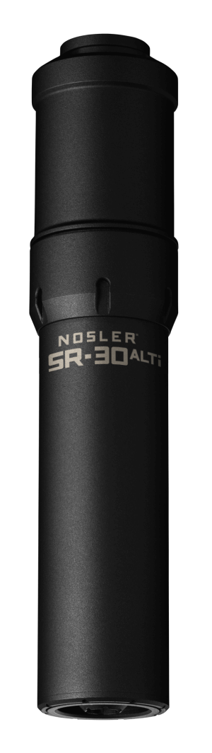 Nosler 90620 SR-30ALTI  30 Cal 1.74″ Black Finish Made of Aluminum Titanium with 5/8″ 24 tpi Thread Pattern